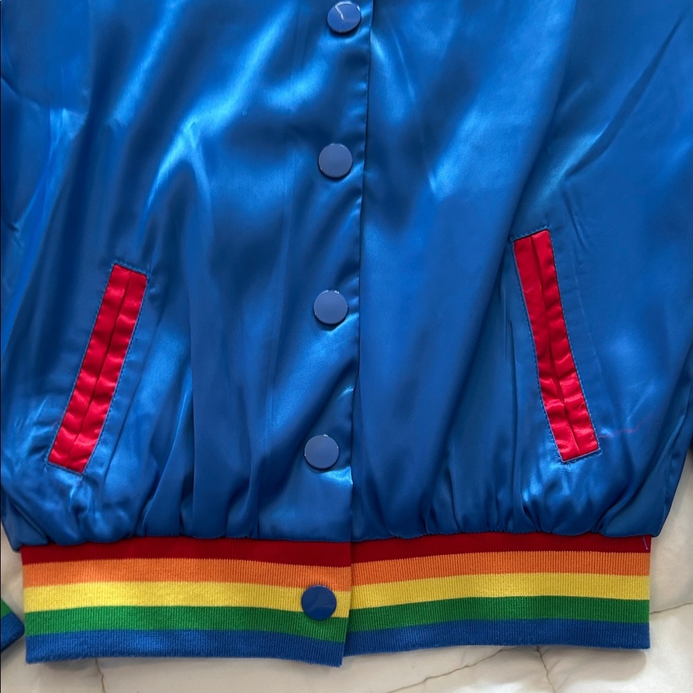 Unique Vintage Rainbow Brite blue satin jacket - perfect condition - Picture 6 of 6
